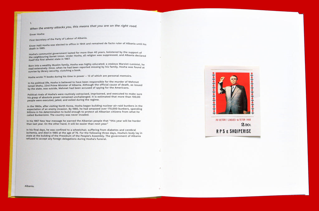 Dictator Postage Stamps- Enver Hoxha stamp - cultural traffic shop